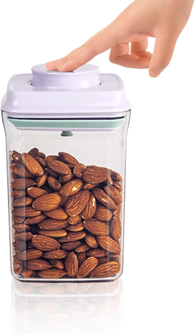BopTop (1pc - 900ml) Airtight Food Storage Container – Mechanical Silicone Seal Canister - BPA-Free - 0.9Qt