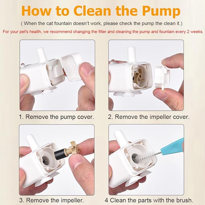 Cat Fountain, 84oz/2.5L Stainless Steel Pet Water Fountain, Automatic Dog Water Dispenser, Water Level Window, Ultra-Quiet Pump, Perfect for Cats, Dogs and Multiple Pets, 4 Filters