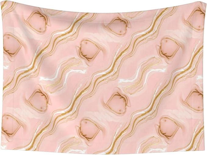 Two Sided Plush Pet Blanket for Crates Carriers Home Use, Pink Tie Dye Marble Texture, Reversible Throw with Cozy Dot Fabric and Silky Reverse for Small Large Pets