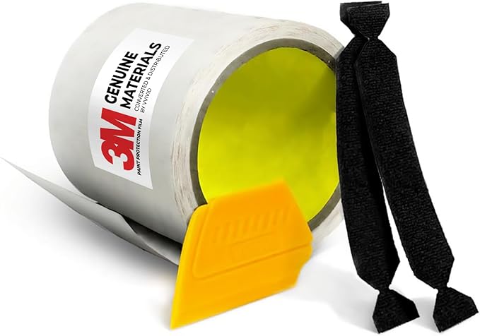 VViViD 3M Clear Paint Protection Vinyl Film 4 Inch Wide Choose Your Size Including Tools (4 Inch x 48 Inch)