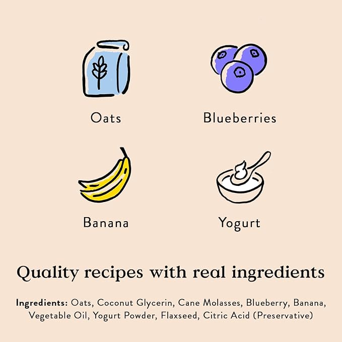 Bocce's Bakery PB Banana Chip + Berry Smoothie Dog Treat Bundle – Natural, Wheat-Free Soft & Chewy Cookies Made with Real Ingredients and Baked in The USA – 2 Pack Bundle