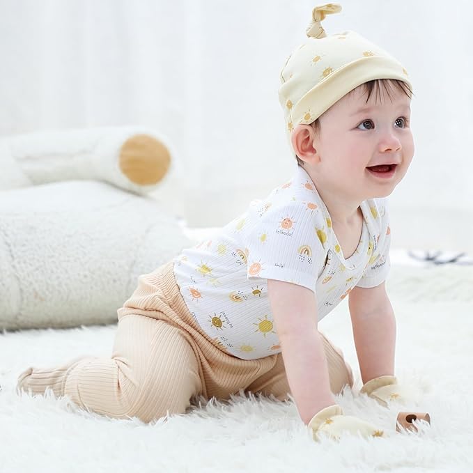 Baby Hats Mittens and Socks Set Cotton Newborn Hat Beanie Soft Infant Girls Boys Caps Gloves 0-6 month