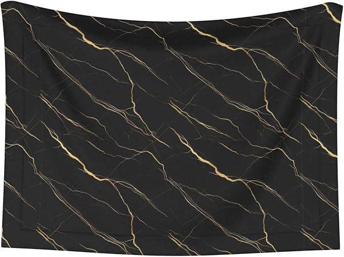 Dog and Cat Blanket in One, Chic Black and Gold Marble Texture, Double Sided Plush Throw with Raised Dot Pattern on One Side and Flat Velvet on Other for Variety