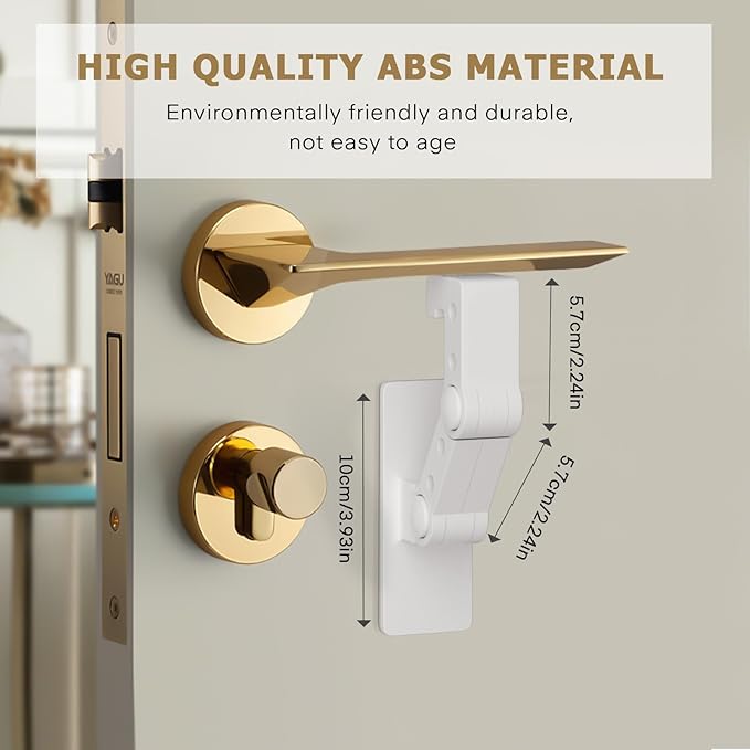 Child Proof Door Lever Lock - Door Locks for Kids Safety - Door Knob Child Proof - Baby Proofing 3M Adhesive - Door Handle Child Proof - White Baby Safety Locks for Toddlers - 2 Pack
