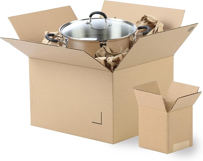The Boxery 10"x6"x6" Brown/Kraft Corrugated Cardboard Shipping Boxes 100-Pack | Mailing, Packing, Moving & Storage for Business/Home – Durable - Eco-Friendly, Recyclable - Made in the USA
