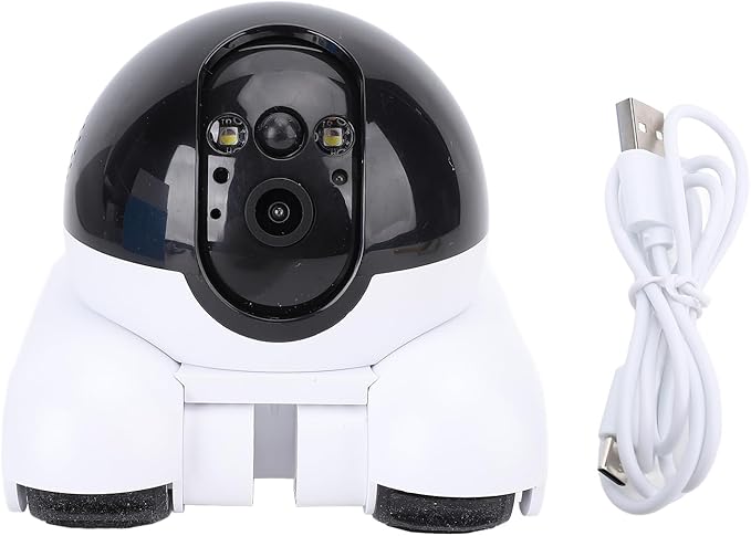 Movable Pet Camera with Double Lens 1080P Dual Rotating Picture Watching Wireless Indoor Security Camera for Cats Dogs