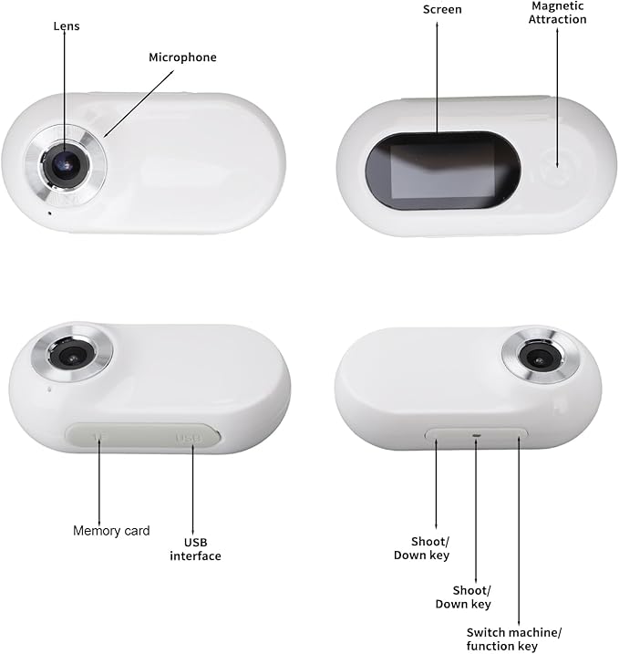 Sorandy Pet Sport Camera, 1080P Dog Tracker Collar, Upgrade 360° Rotating Cat Camera Collar with 6 Layer Optical Glass Lens, 170° Wide Angle Video Image, 2‑3 Hours Working Time