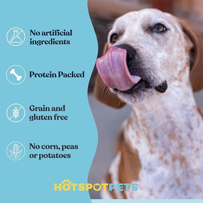 hotspot pets 10 Inch Large Rawhide Dog Bones - Made from Grass Fed Cows - Long Lasting Chews Great for Dental & Oral Care - Bones for Aggressive Chewers & Large Dogs (10 Inch - 4 Count)