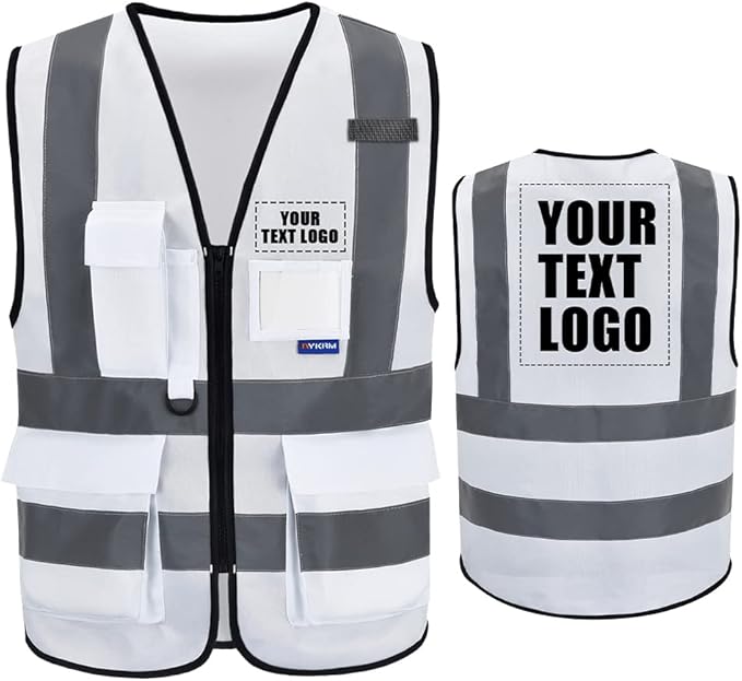A-SAFETY High Visibility Reflective Safety Vest Customize Logo (XS-8XL)
