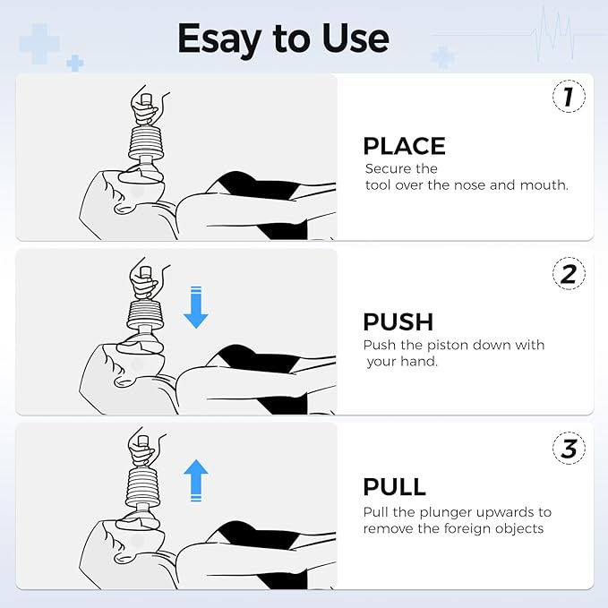 Choking Rescue Device,Anti Choking Device,Portable Choking Rescue Suction Device for Children & Adults, First Aid Airway Clearance Kit, Essential Travel Safety Tool.