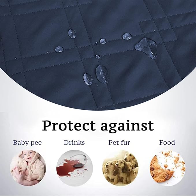 Waterproof Dog Bed Covers for Couch Protection, Water-Resistant Soft Dog Pet Blanket Anti-Slip Dog Blanket for Bed, for Furniture Bed Couch Sofa (Navy Blue,40x50inch)