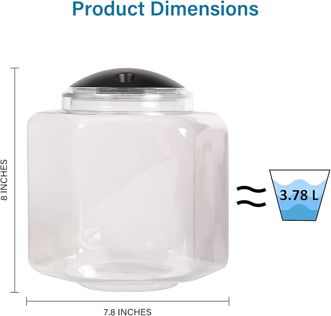 Koller Products 1 Gallon Hex BettaTank - LED Lighting
