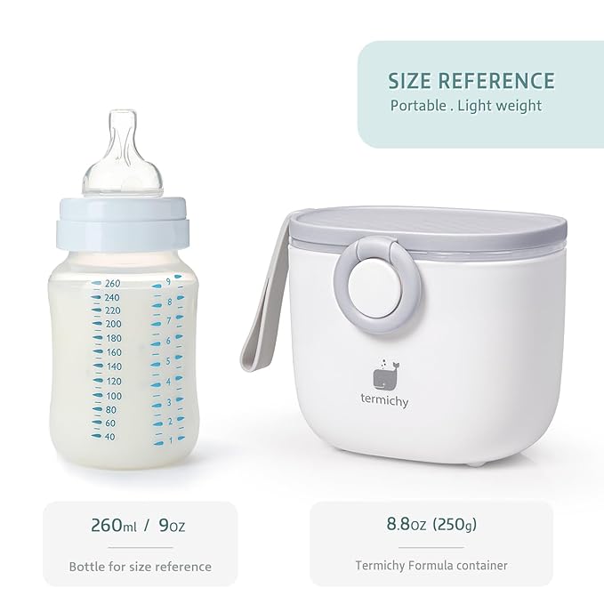Termichy Baby Formula Dispenser, Portable Formula Dispenser Container with Scoop and Carry Handle for Travel Outdoor Activities for Baby Infant, 500ml