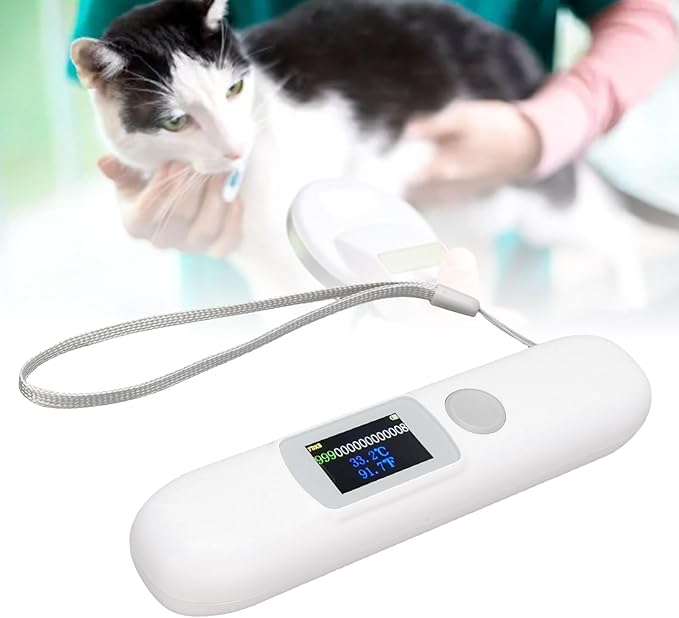 SUNGOOYUE Microchip Scanner, ABS Pet Microchip Tag Reader with 1.14 Inch Color Screen for Animal Management