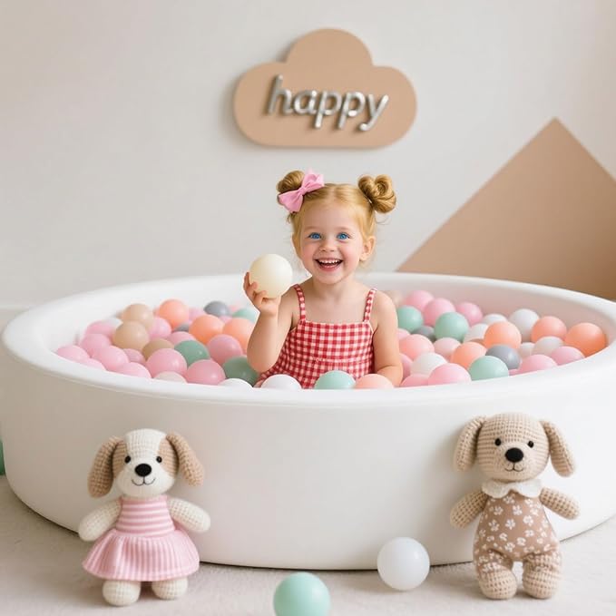 GOGOSO Balls for Ball Pit - Plastic Ball for Toddlers 1-3, Baby Kids Ball Pool Decoration 50 100 200 300 500 1000 (6 Colors, 200 Balls)