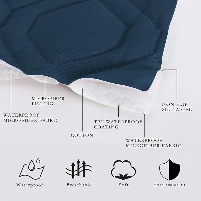 SUNNYTEX Waterproof Dog Bed Cover Dog Mat Pet Pad Pet Blanket for Couch Sofa Bed Mat Anti-Slip Furniture Protrctor