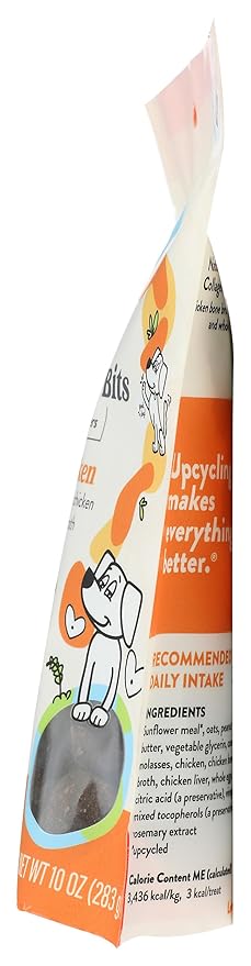Shameless Pets, Dog Treats Bone Broth Bits Nutty Chicken, 10 Ounce