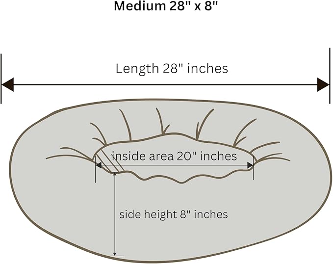 Organic Cotton Canvas Dog Bed: Removable Cover, Natural Fill - Made in USA (Natural, Medium 28" x 8" inches)