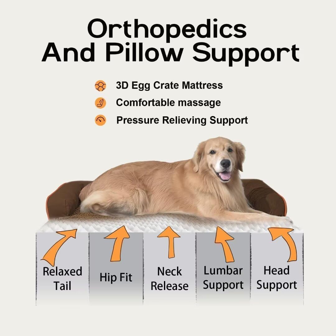 Small Dog Bed and Cat Sofa Waterproof Orthopedic Dog Beds for Small Dogs Cat Bed Comfy Pet Couch Sofa Beds with Washable Removable Cover & Non-Slip Bottom