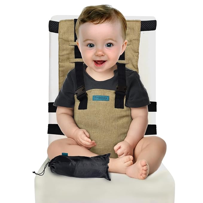 Baby Portable High Chair for Travel | Essential Travel Highchair | Baby Chair Harness