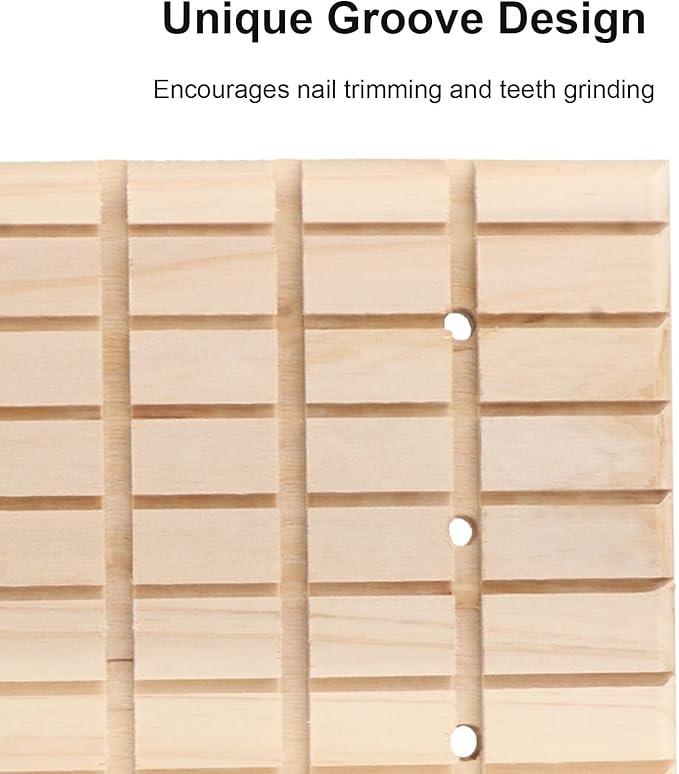 Hypeety Rabbit Scratching Pad Antiskid Edible Natural Wood Board Toy for Small Animals Bunny Chinchilla Guinea Pig Rabbit Hedgehog Hamster