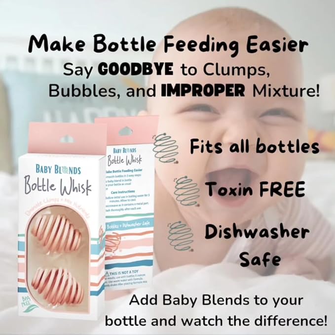 Bottle Whisk, Eliminate Clumps and Reduce Bubbles, 2-Pack,BPA Free Food Grade Silicone (Pink)