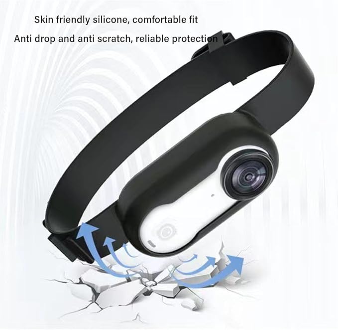 Cat Camera Collar, Sports Camera Wristband, Multifunctional Adjustable Silicone Dog and Cat Collar for Insta360 GO3