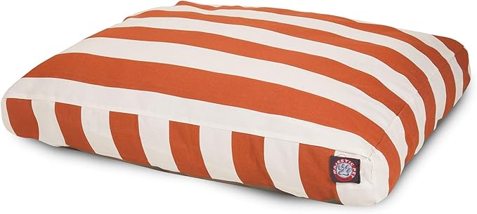 Majestic Pet Shredded Memory Foam Dog Bed Small with Removable Washable Cover – Rectangle Orthopedic Pet Bed–Durable Crate Bed for Senior Dogs - (27x20) S - Trellis - Navy
