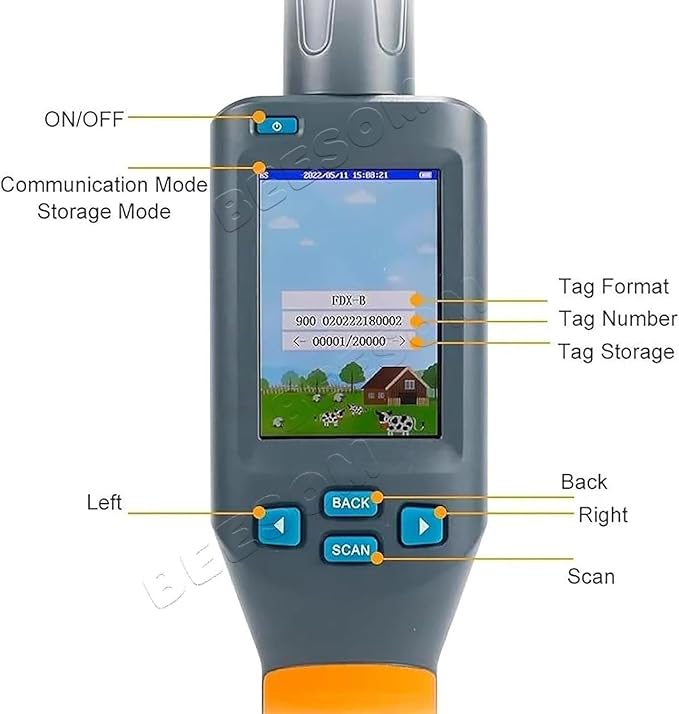 Pet Chip Reader,Pet Microchip Scanner Reader,Rechargeable,134.2/125KHz,Fast Identification,Durable, for Pet Shops Vets Animal Shelters
