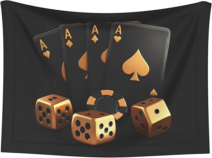 Waterproof Dog Blanket Soft Pet Blanket for Puppy Cat, Fleece Cat Throw Blankets for Furniture Bed Couch Sofa Reversible - Casino Cards Poker