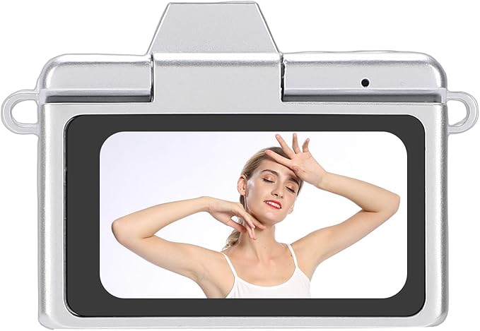 Palm Size Camera, 1080P Video 48MP Image Wide Angle Lens 1.47 Inch Flip Screen, with Fill Light and Type C Charging, for Campus Cycling Pets Selfie (Pink)