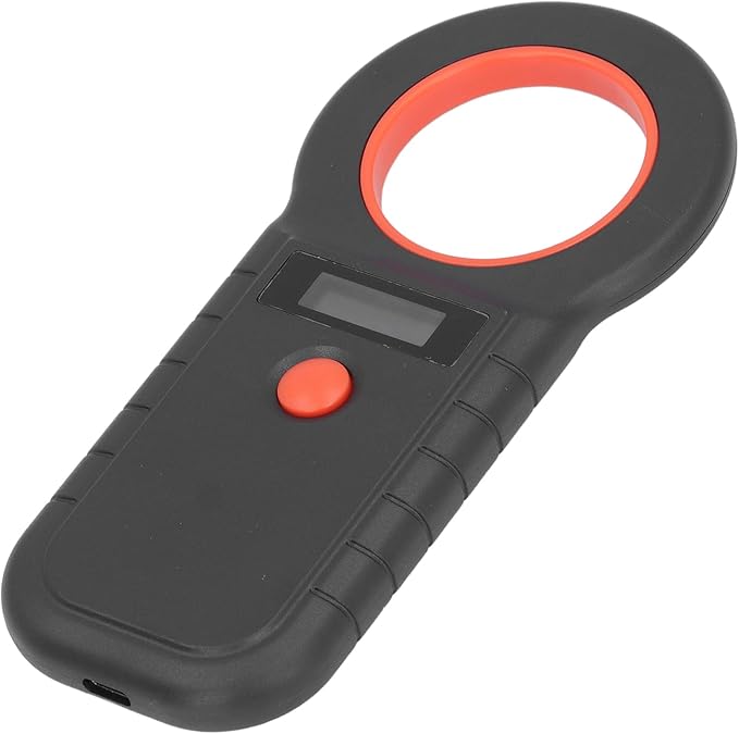 Portable Pet Microchip Reader, ABS Lightweight Dog Cat Scanner with LCD Display, 2.4G Connectivity for EMID FDXB