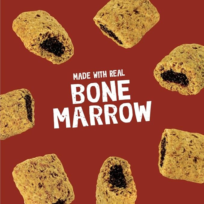 Blue Dog Bakery MarrowBakes Snacks | Small, Crunchy Beef Flavor Treat | Natural Healthy Dog Treats, 12 oz (Pack of 6)