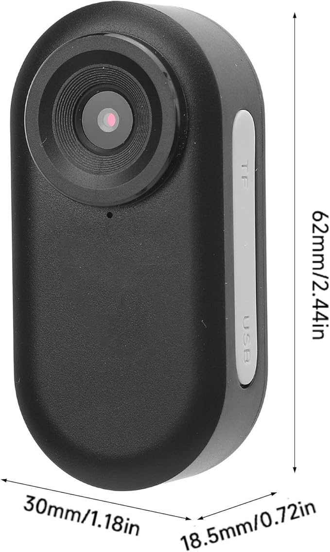 Pongnas Pet Camera Collar, 1080P HD Video Recording with Anti Shake, 0.96 Inch IPS Color Screen, Wide Angle Lens, Magnetic Mount, for Cycling Outdoor Pets (Black)