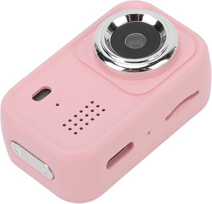 Tbest 1080P Thumb Retro Video Camera Color Screen Small for Cycling Hiking Pet Recording (Pink) (Pink)