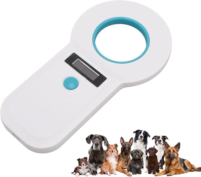 aqxreight Pet Chip Scanner Animal Tag Reader USB Interface 15 Digits Microchip Recognizer for Cats Dogs 128 Data Storage Black Your Which Microchip Efficient Reliable Obtain Can This (White)