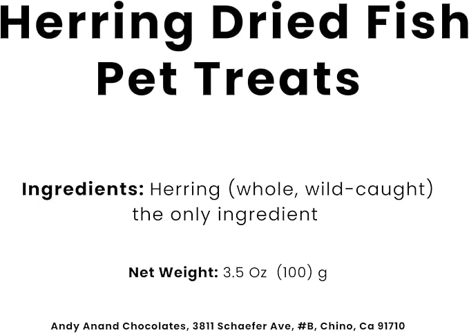 Happy Gluten Free Herring Dog Treats – Wild-Caught Dried Fish for Dogs & Cats – Single Ingredient, High Protein Fish Treats – Made in Alaska (3.5 oz)