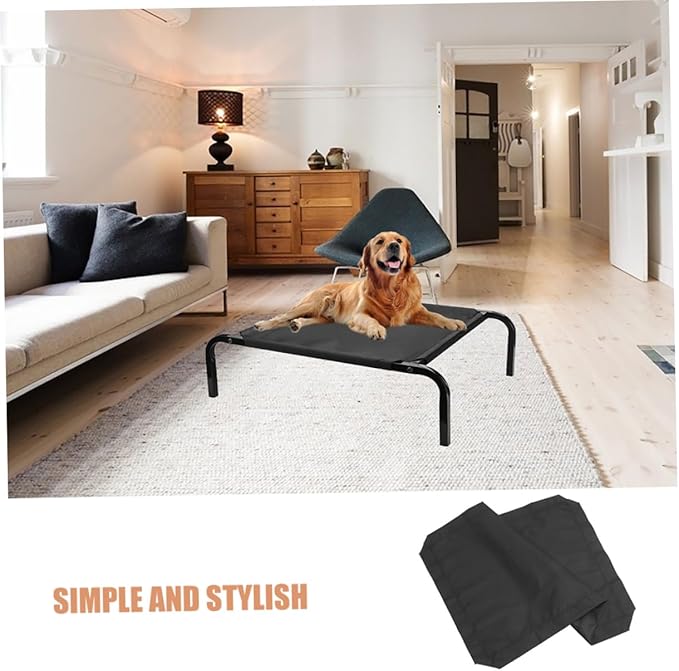 Elevated Dog Bed Cover Breathable Removable Cot Replacement for Outdoor Pet Furniture Durable and Easy to Clean Design for All Seasons