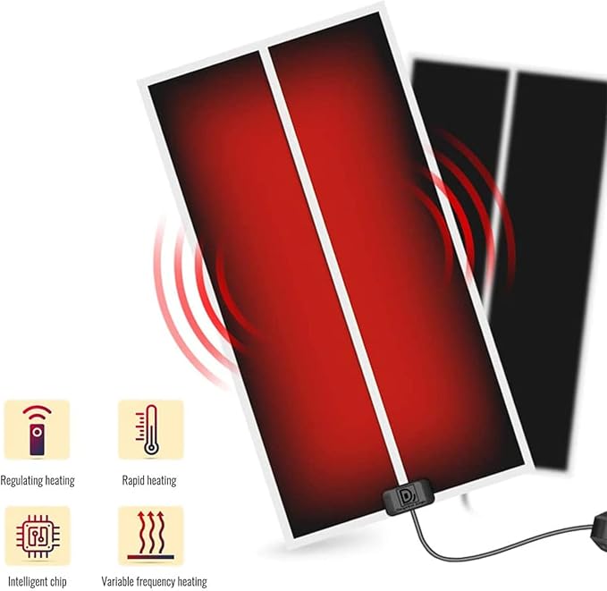 Reptile Heating Mat with Temperature Adjustment, Waterproof Reptile Heat Pad Under Tank Terrarium Heater for Amphibians, Small Animals, Seeding (20W - 16.5 x 11 in)
