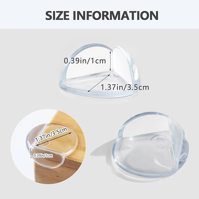 8 Pack Corner Protector Baby, Table Corners, Clear Table Protectors for Furniture, Round Corner Guards, Safety Corner Protectors, Furniture Corner & Edge Safety Bumpers,Baby Proofing