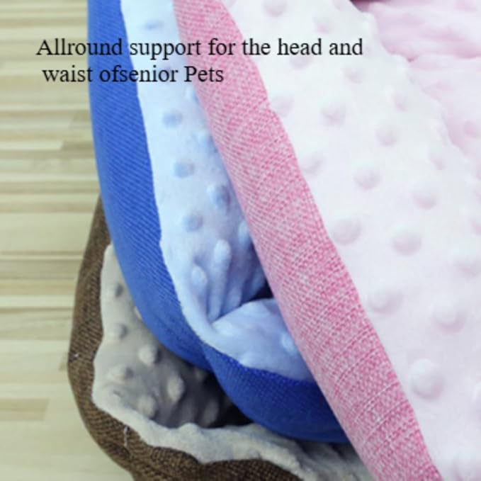Large Dog Bed with Non-Slip Bottom, Waterproof Orthopedic Cushion, Machine Washable Rectangle Pet Mat - Thick Cozy Bed for Big Dogs(15.75''X3.94''X11.81'',Blue)