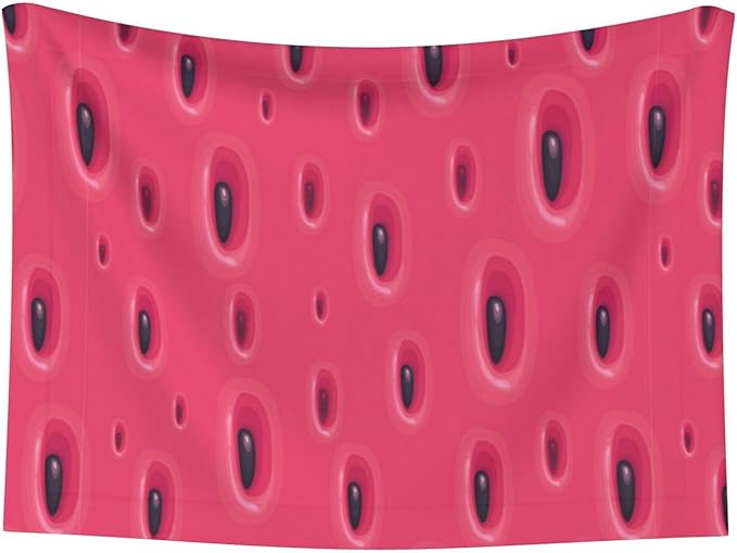 Dog and Cat Blanket in One, Pink Watermelon, Double Sided Plush Throw with Raised Dot Pattern on One Side and Flat Velvet on Other for Variety