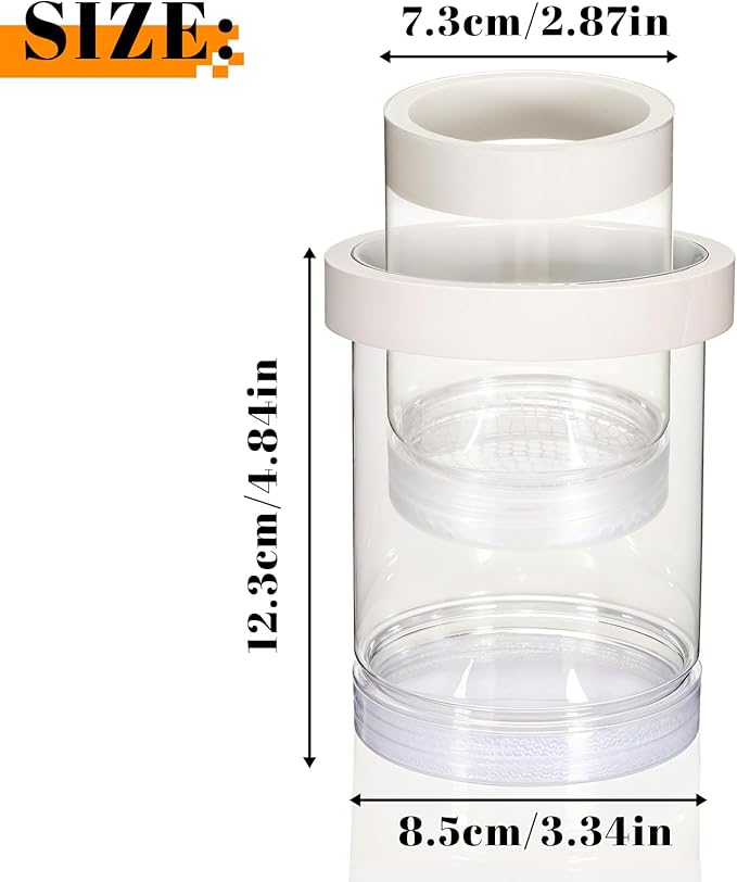 Breeder Box for Fish Tank, Aquarium Breeder Box Plastic Floating Baby Fish Separator for Aquarium Transparent Hatchery Isolation Incubator for Shrimp Betta Clownfish Guppy