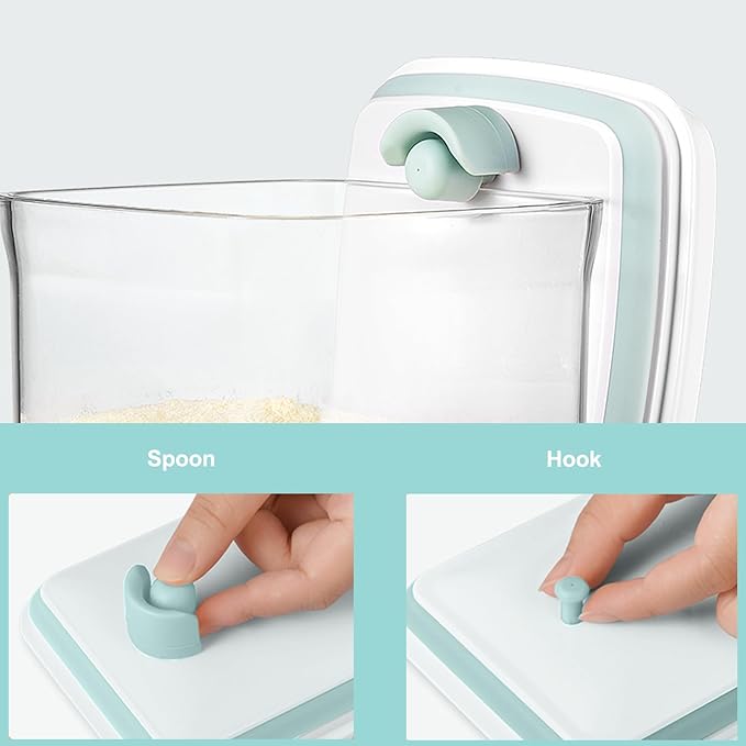 Airtight Food Storage Container Formula Milk Powder Containers Dispenser with Spoon BPA-Free for Home Travel 1500ML / 1.5 Qt, No Scraper Design