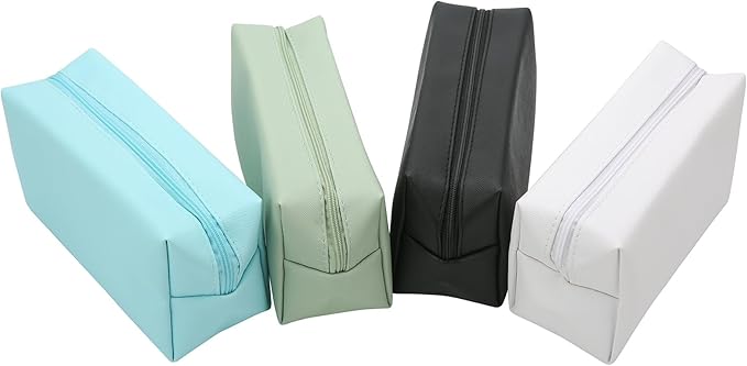 Bridesmaid Proposal Gifts Letter Cosmetic makeup bag bulk for Wedding Party Favors Bachelorette party decorations Toiletry Organizer Bag Makeup Case Gift (6, White&SkyBlue)