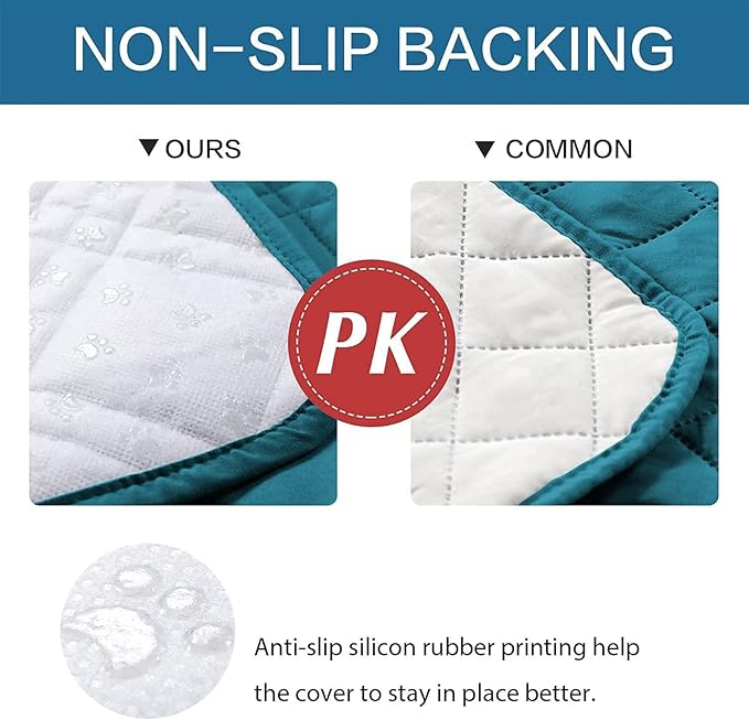 Waterproof Dog Bed Covers for Couch Protection, Water-Resistant Soft Dog Pet Blanket Anti-Slip Dog Blanket for Bed, for Furniture Bed Couch Sofa (Deep Blue,86x82inch)