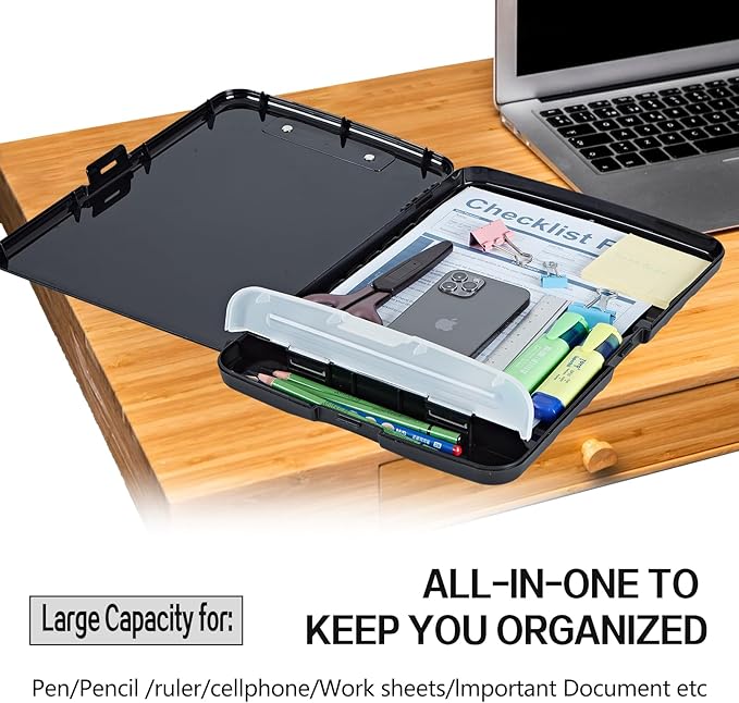 Clipboard with Storage High Capacity Plastic Nursing Clipboards with Pen Holder File Folder Storage Box Clipboard with Heavy Duty Clips for Teacher,Doctor,Offices-Colored Mushroom