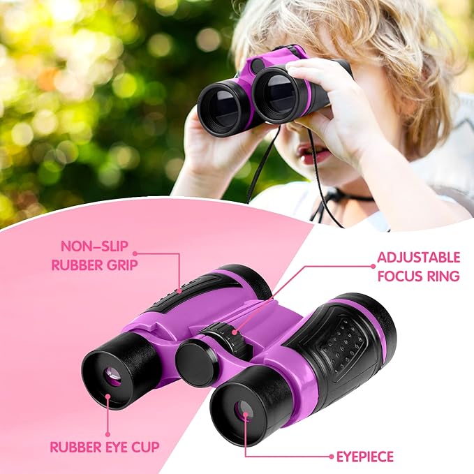 INNOCHEER Explorer Kit & Bug Catcher Kit for Kids Outdoor Exploration for Boys Girls 3-12 Years Old (Purple)