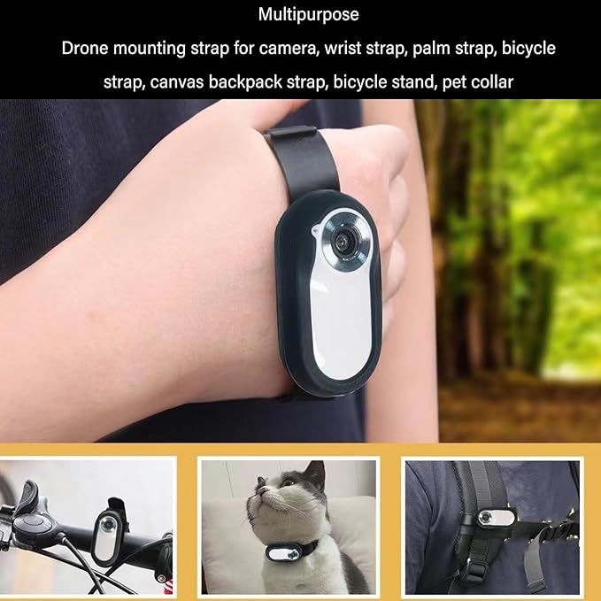 Cat Camera Collar for GO3, Adjustable Silicone Wristband Dog Collar Camera for Dogs Cats Gift Indoor Outdoor