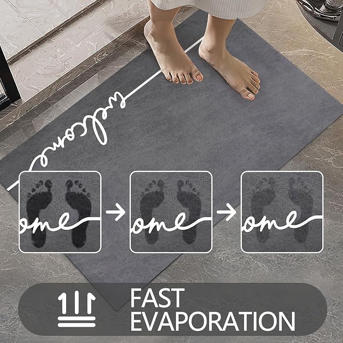 Welcome Mat Indoor, Ultra Thin Door Mat, 1/10 in Thin Door Mats